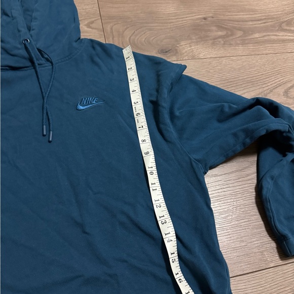 Nike Teal Blue Cropped Sweatshirt Hoodie Women’s Size M - Picture 5 of 7